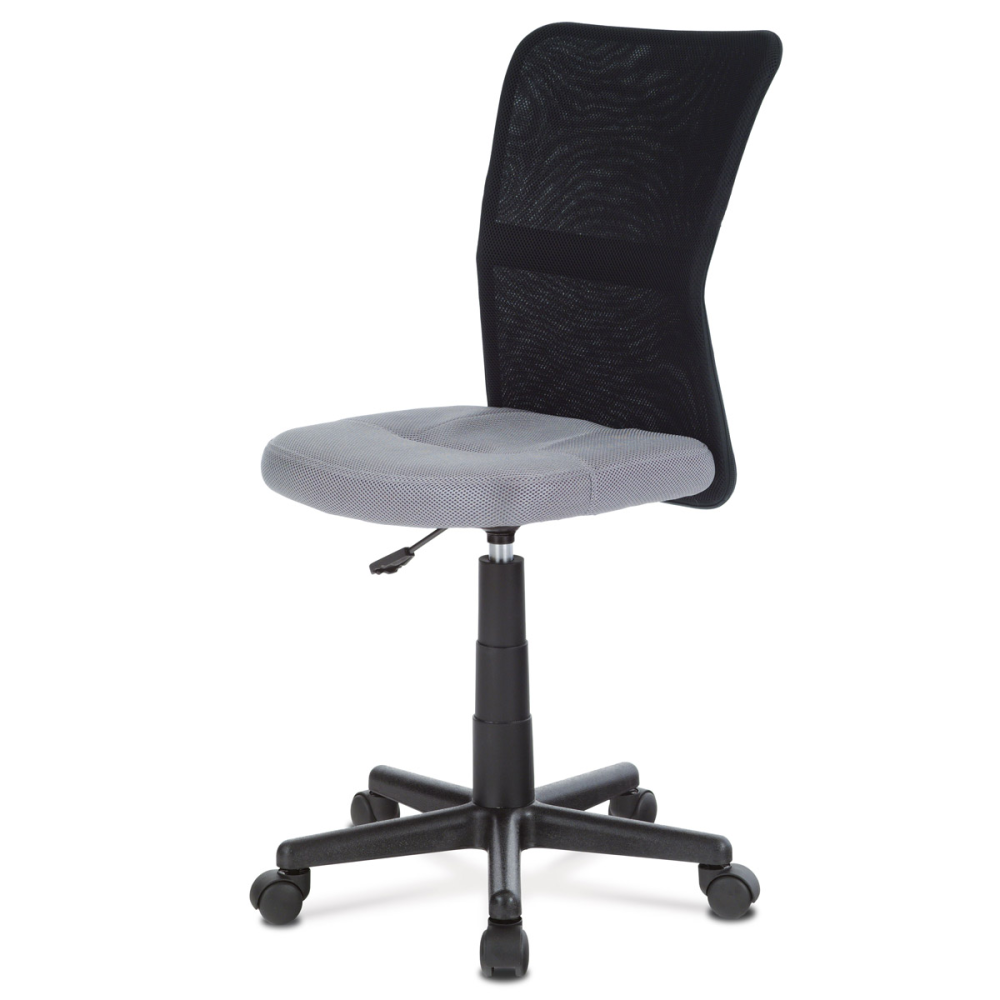 KA-2325 GREY - Kancelářská židle, šedá mesh, plastový kříž, síťovina černá