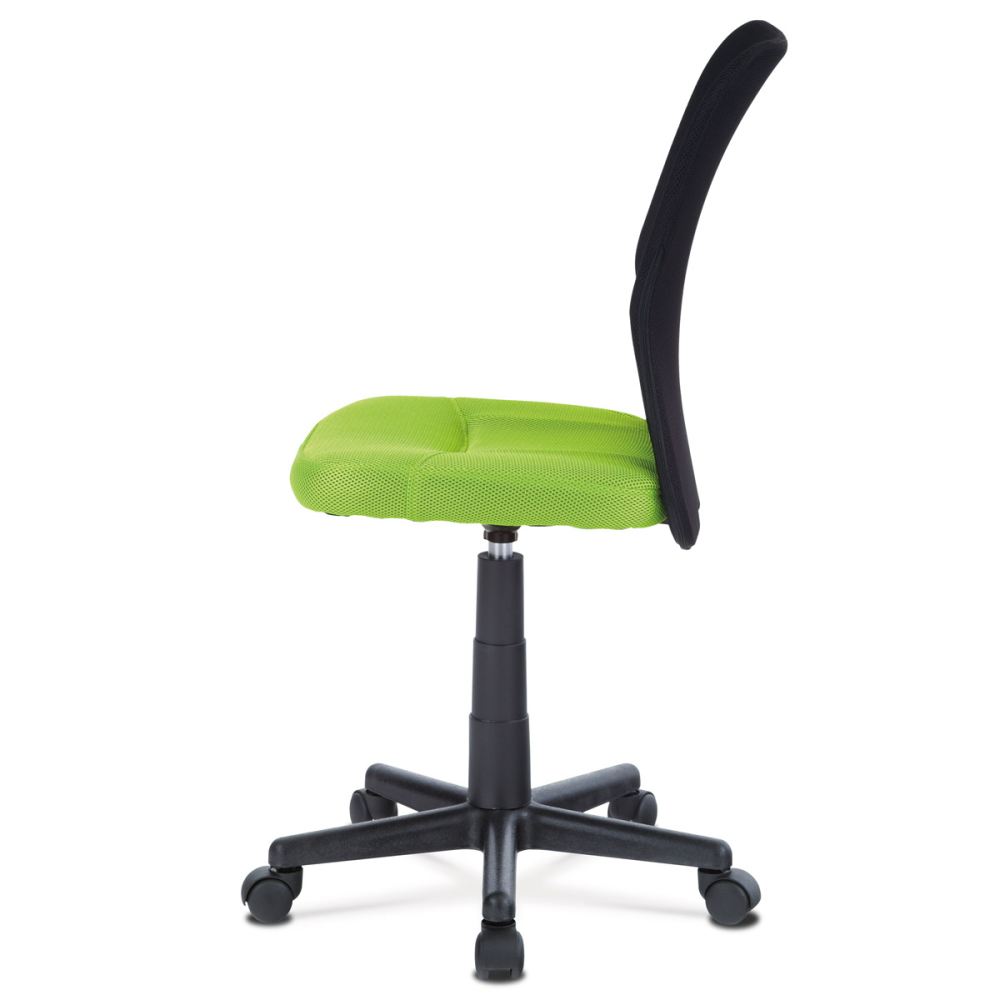 KA-2325 GRN - Kancelářská židle, zelená mesh, plastový kříž, síťovina černá