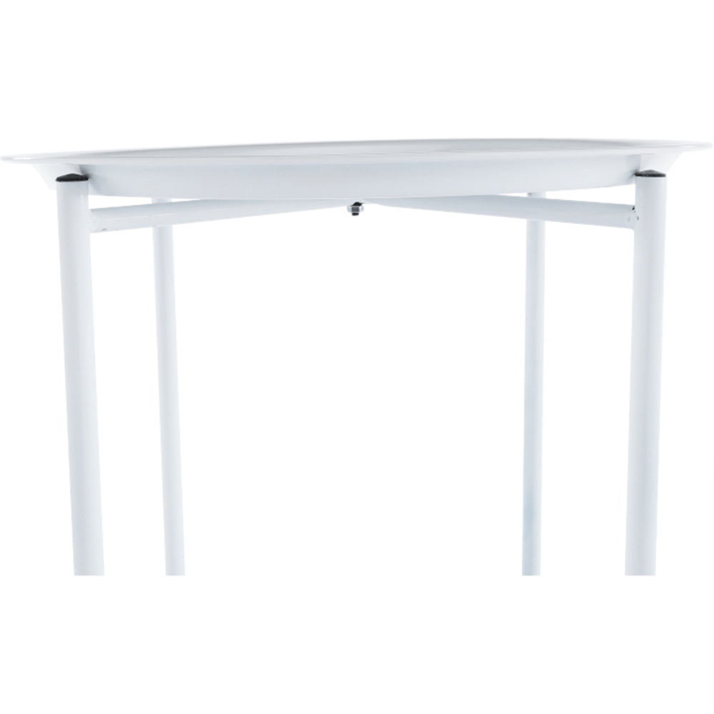 Příruční stolek s odkládací tácem, bílá, Derin