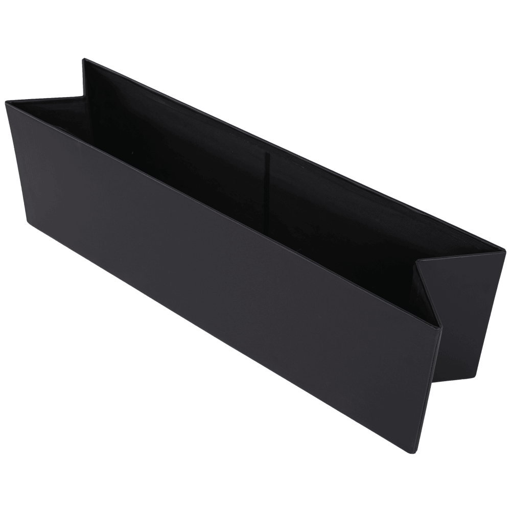 Skládací taburet, ekokůže, černá, ZAMIRA