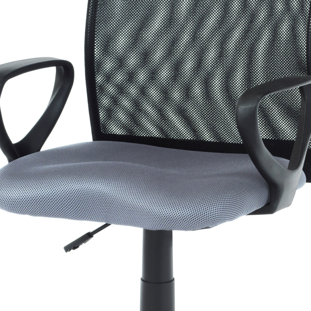 KA-B047 GREY - Kancelářská židle, látka MESH šedá / černá, plyn.píst