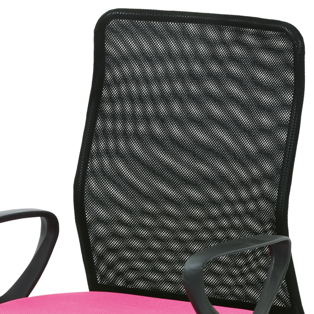 KA-B047 PINK - Kancelářská židle, látka MESH růžová / černá, plyn.píst
