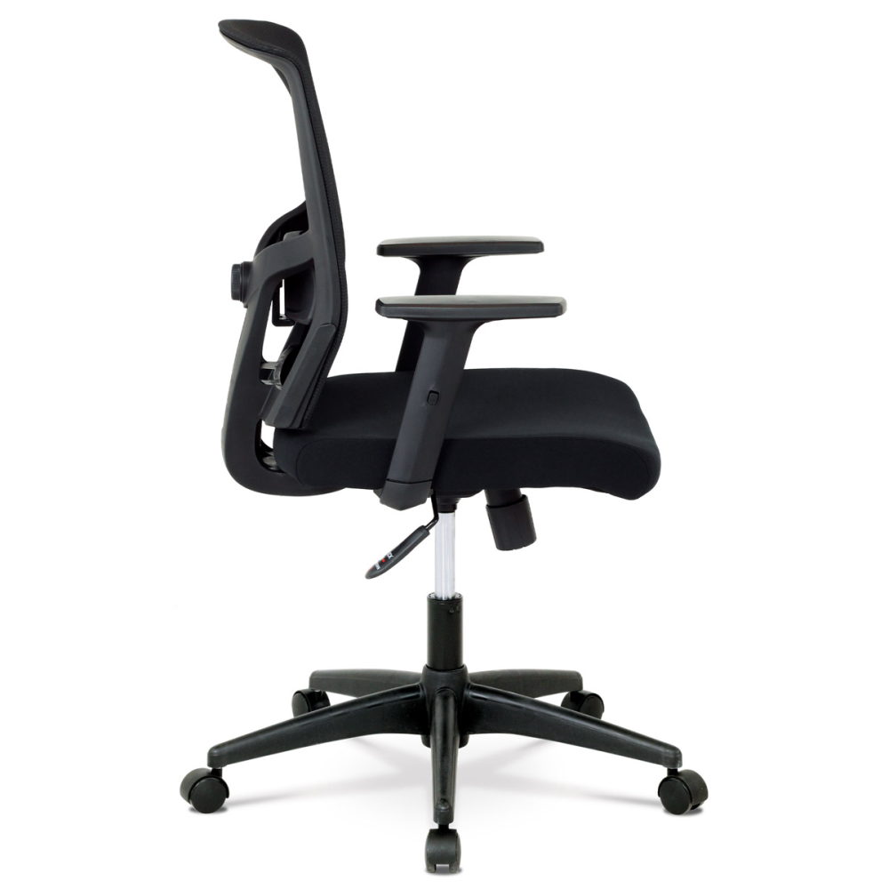 KA-B1012 BK - Kancelářská židle, látka černá, houpací mechanismus