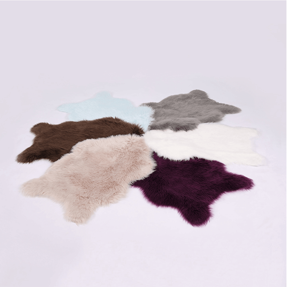 Umělá kožešina, šedá, 60x90, EBONY TYP 5