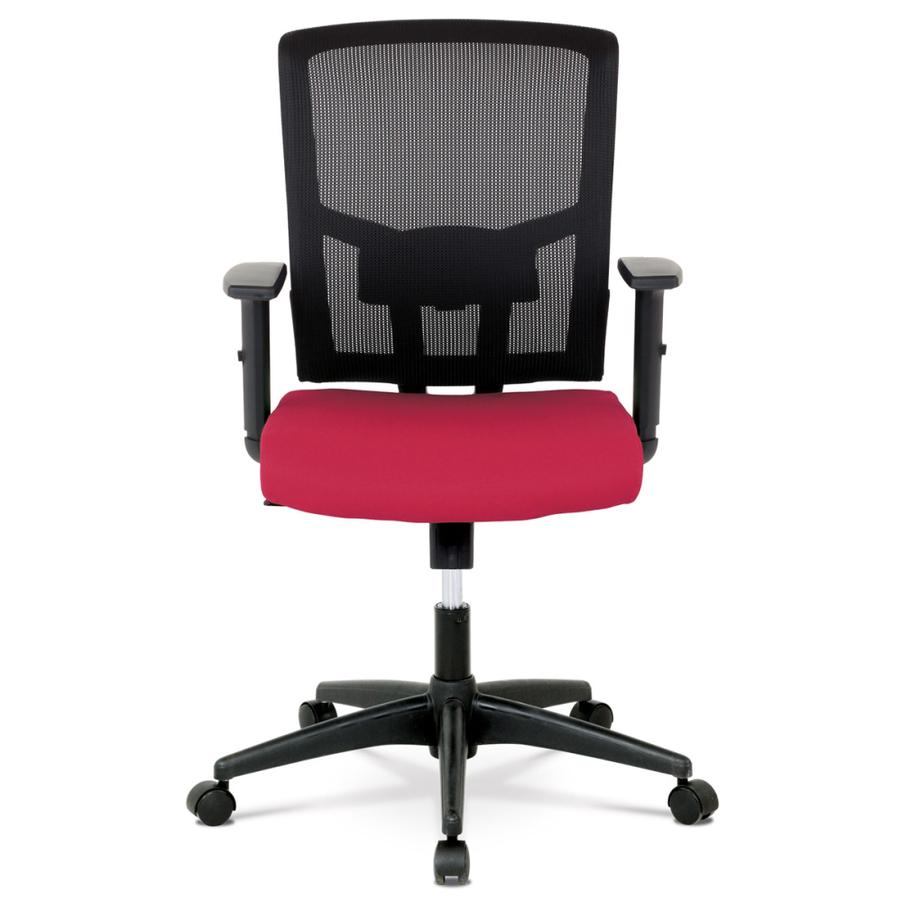 KA-B1012 BOR - Kancelářská židle, látka vínová + černá, houpací mechnismus