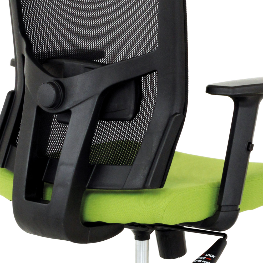 KA-B1012 GRN - Kancelářská židle, látka zelená + černá, houpací mechnismus