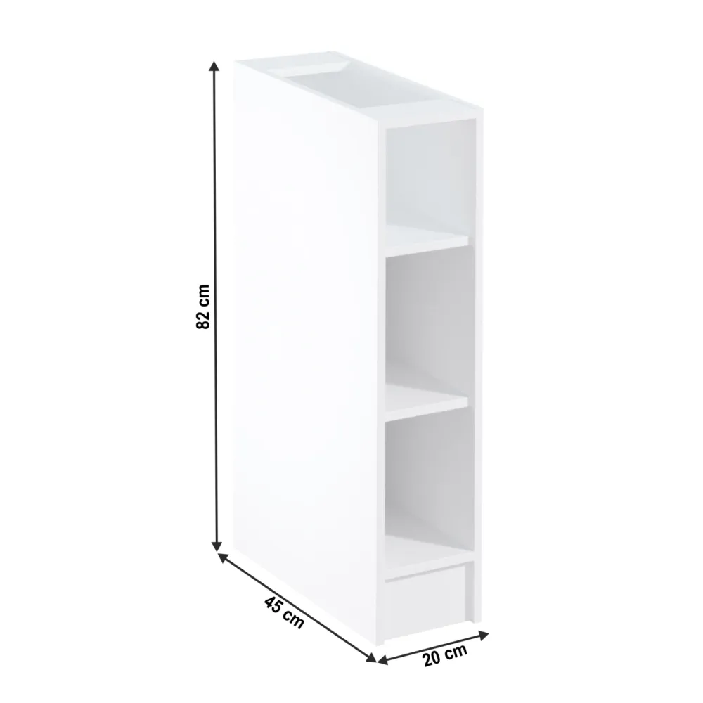 Spodní otevřená skříňka D20P, bíla, SICILIA
