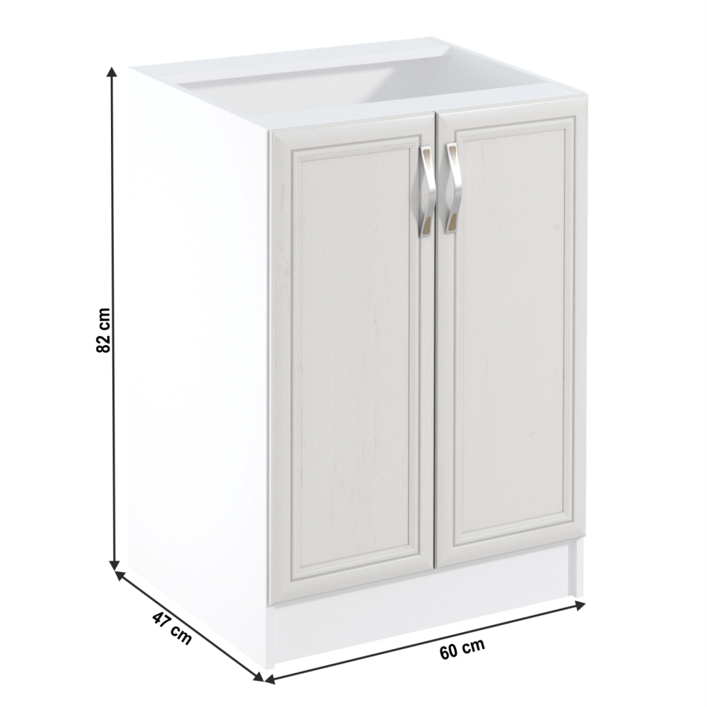 Spodní skříňka D60, bíla/sosna Andersen, SICILIA