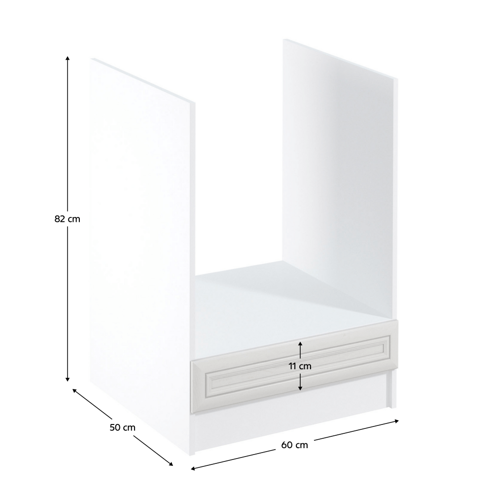 Skříňka na vestavné spotřebiče D60ZK, bíla/sosna Andersen, SICILIA