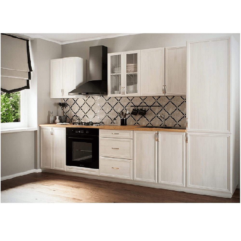 Horní skříňka G30S se sklem, pravá, bíla/sosna Andersen, SICILIA