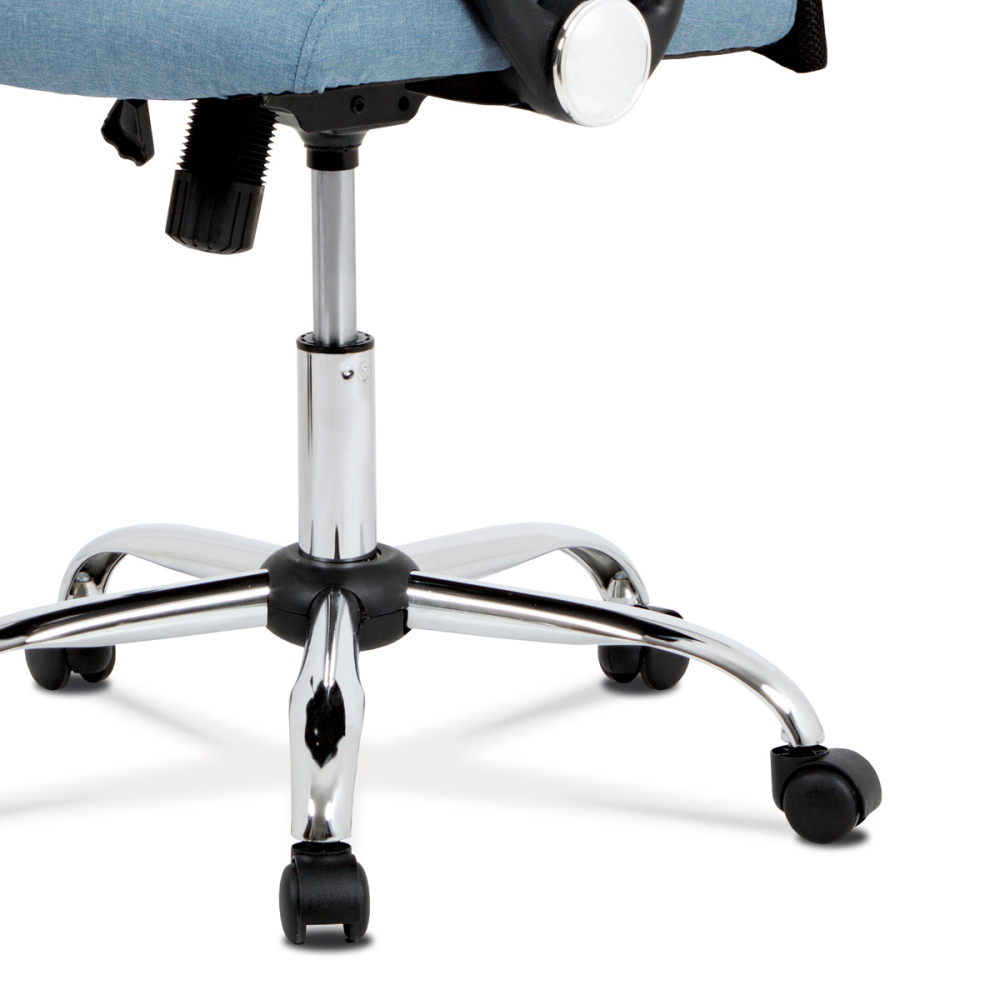 KA-E301 BLUE - Kancelářská židle řady BASIC, potah modrá látka a černá síťovina MESH, houpací m