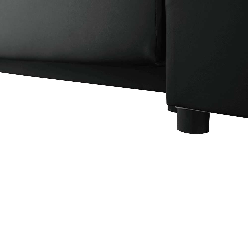 Rohová sedací souprava, černá/černý melír, TRAMP