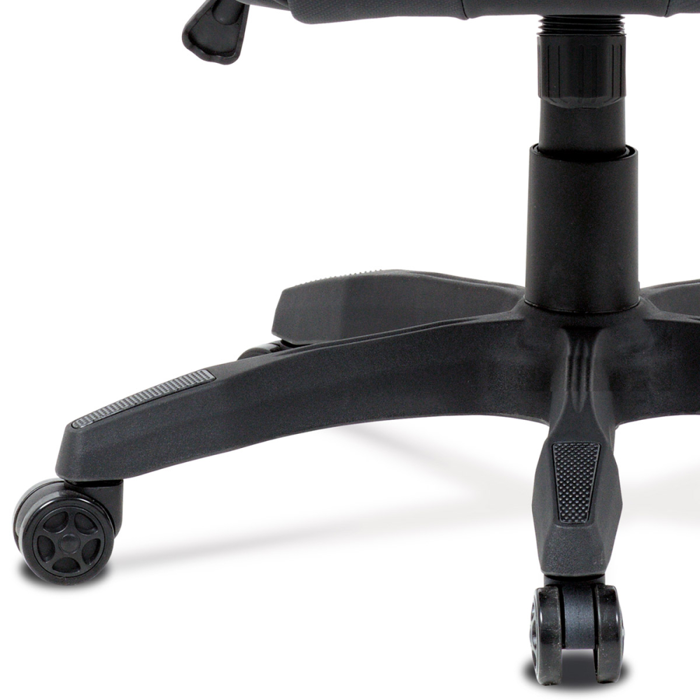 KA-F03 BK - Kancelářská židle houpací mech., černá koženka, plast. kříž