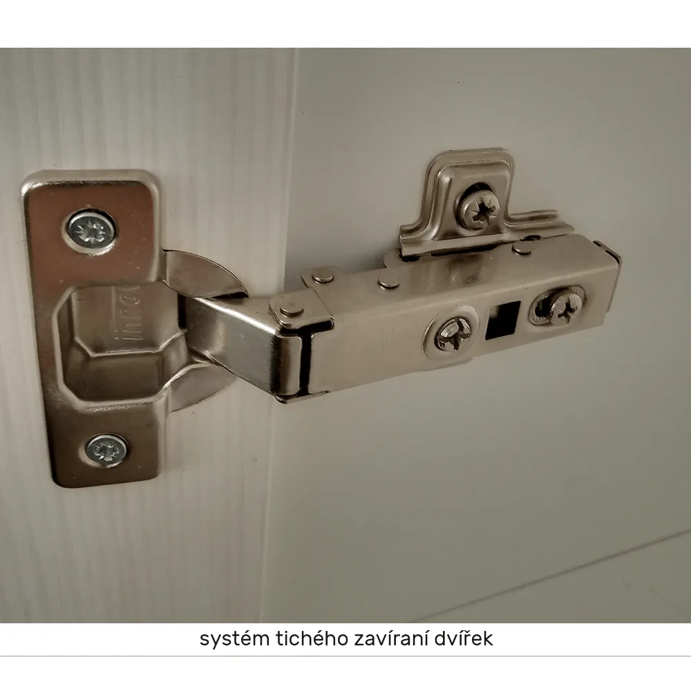 Potravinová skříňka D60P, bílá / sosna andersen, pravá, PROVANCE