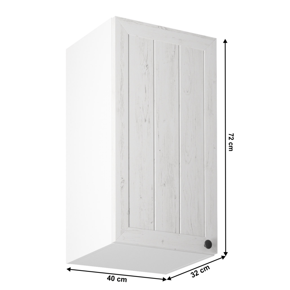 Horní skříňka G40, levá, bílá /sosna andersen, PROVANCE