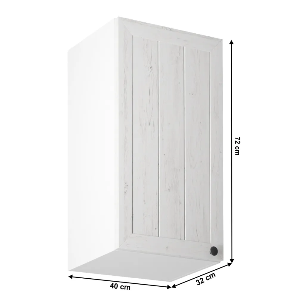 Horní skříňka G40, levá, bílá /sosna andersen, PROVANCE