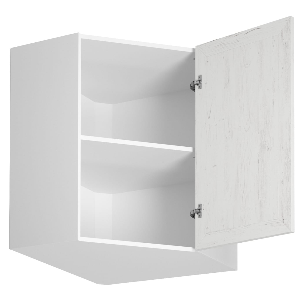 Horní rohová skříňka G60N, bílá/sosna andersen, pravá, PROVANCE