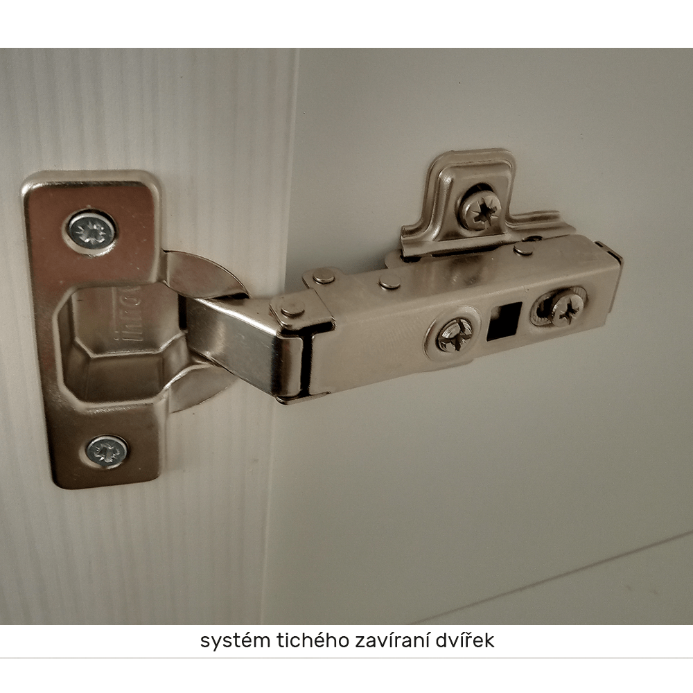 Horní skříňka se sklem K120, bílá / sosna andersen, PROVANCE
