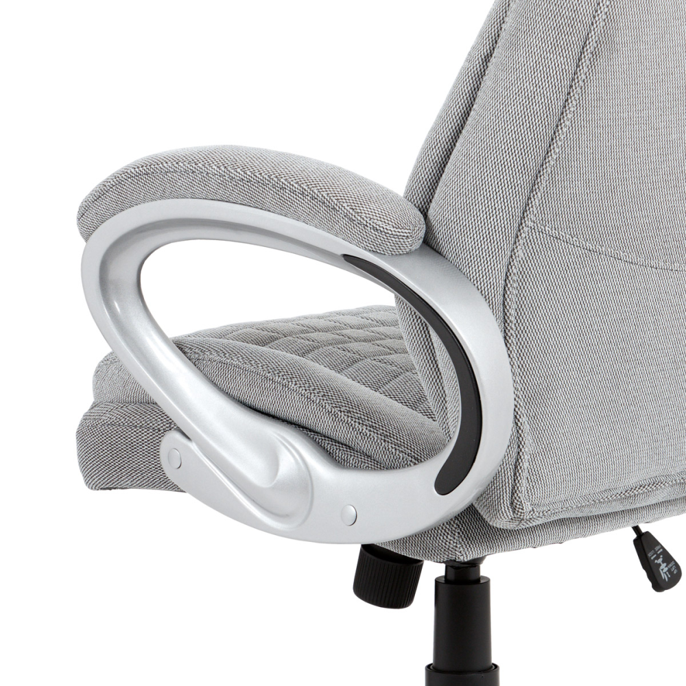 KA-G196 SIL2 - Kancelářská židle, šedá látka, kříž plast stříbrný, houpací mechanismus