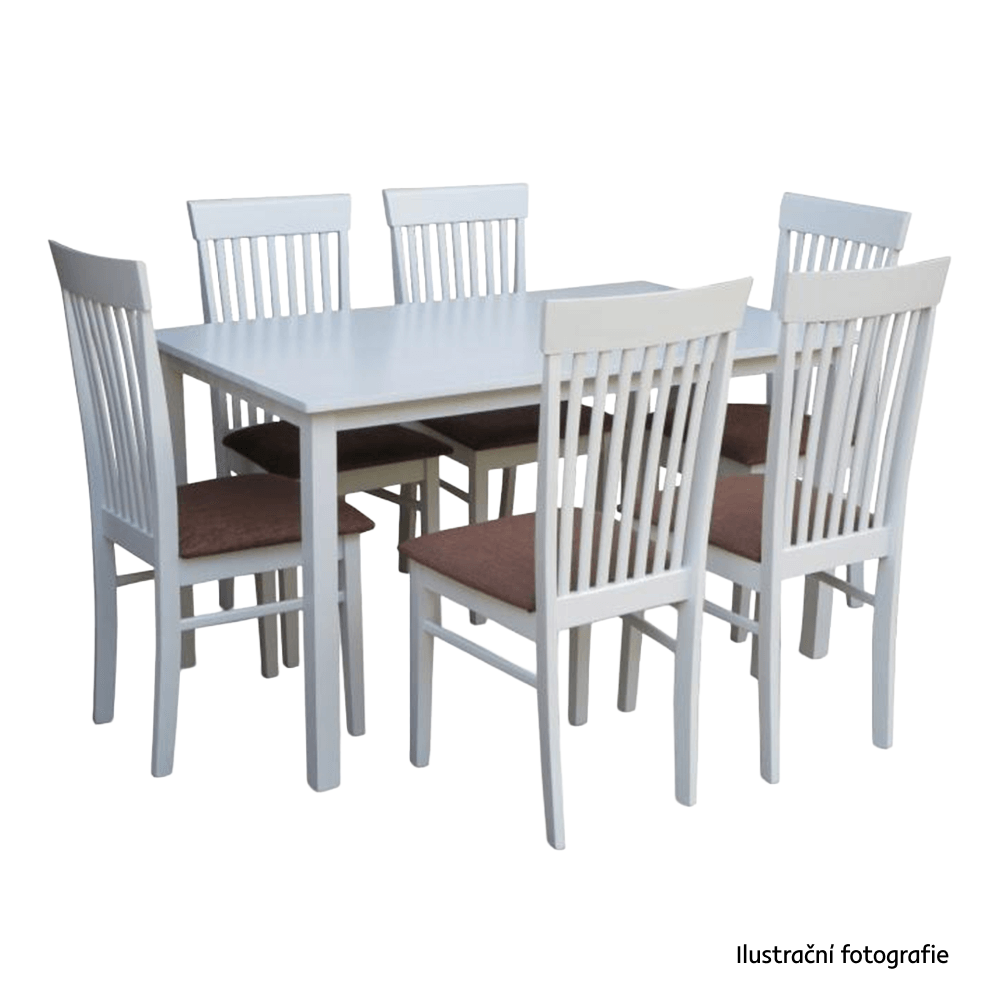 Jídelní stůl, bílá, 110x70 cm, ASTRO NEW