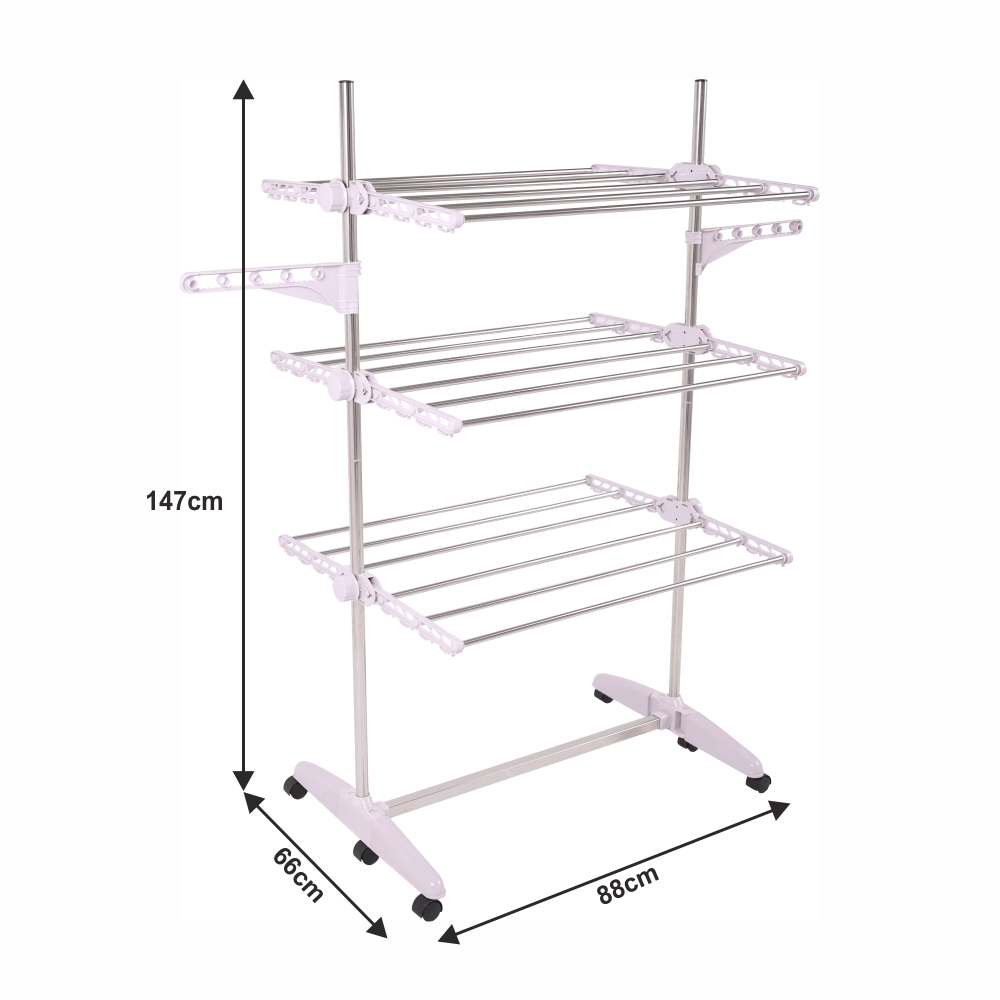 Sušák na prádlo, bílá, DENAL