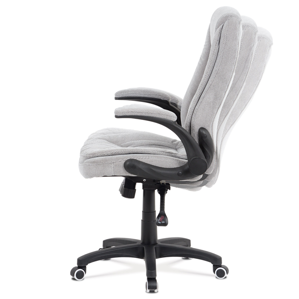 KA-G303 SIL2 - Kancelářská židle, šedá látka, kříž plast černý, synchronní mechanismus