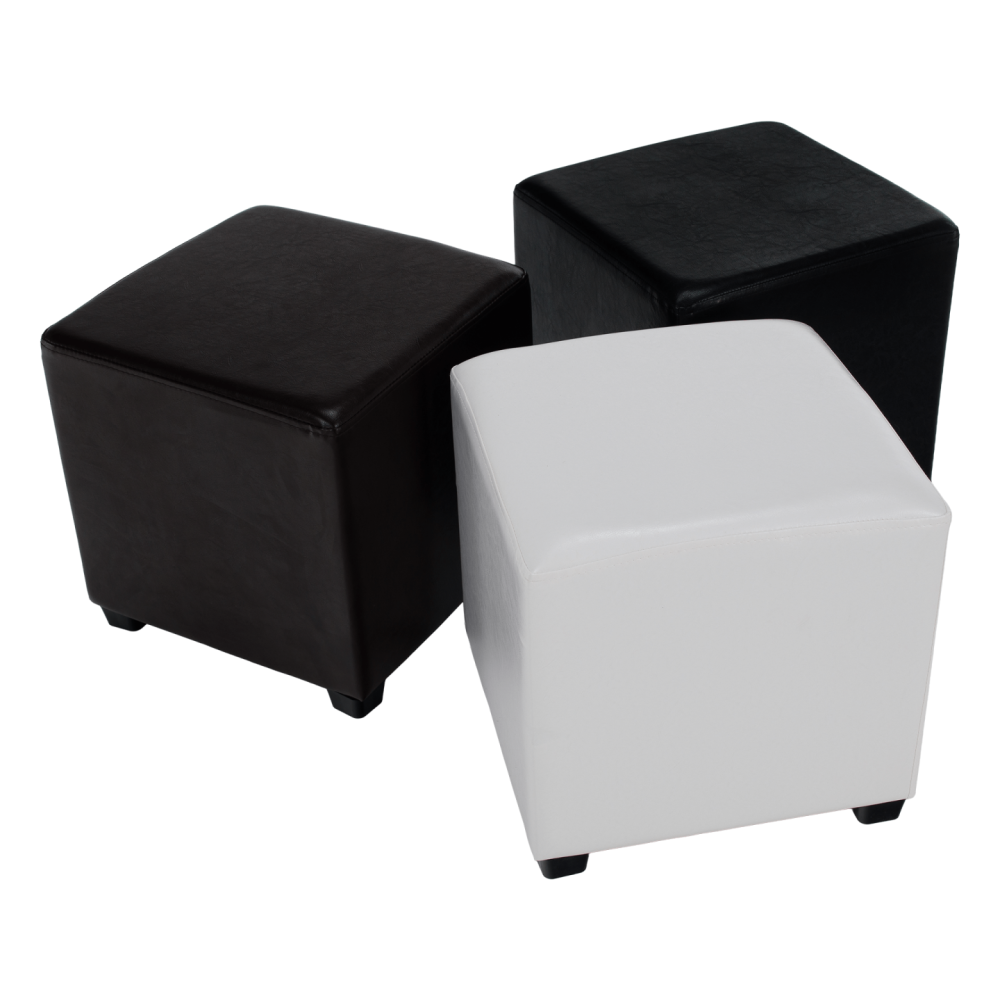 Taburet, černá textilní kůže, NIKI