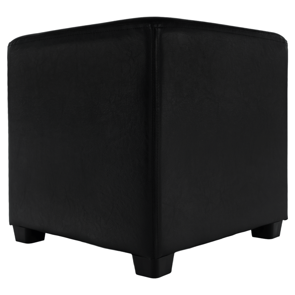 Taburet, černá textilní kůže, NIKI