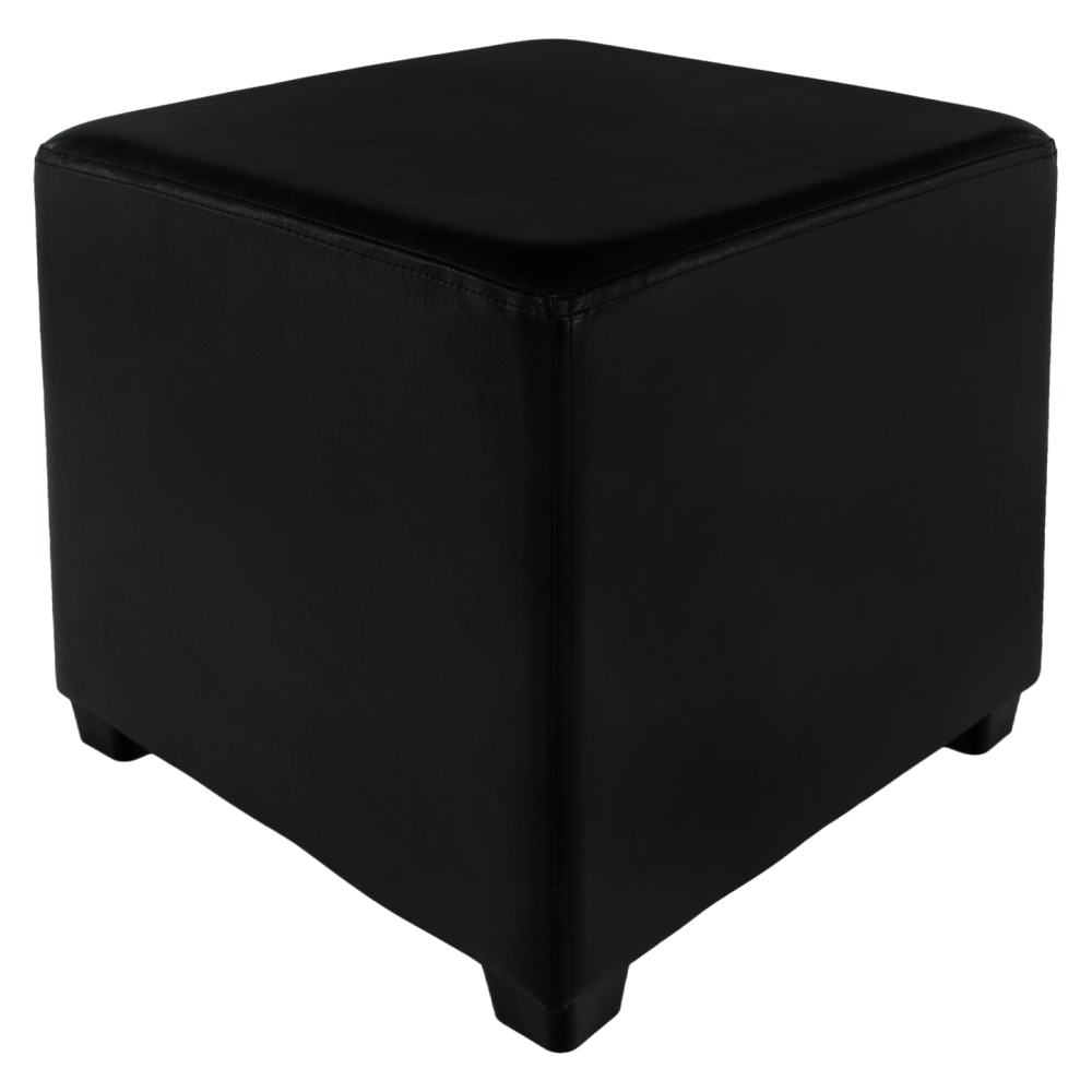 Taburet, černá textilní kůže, NIKI