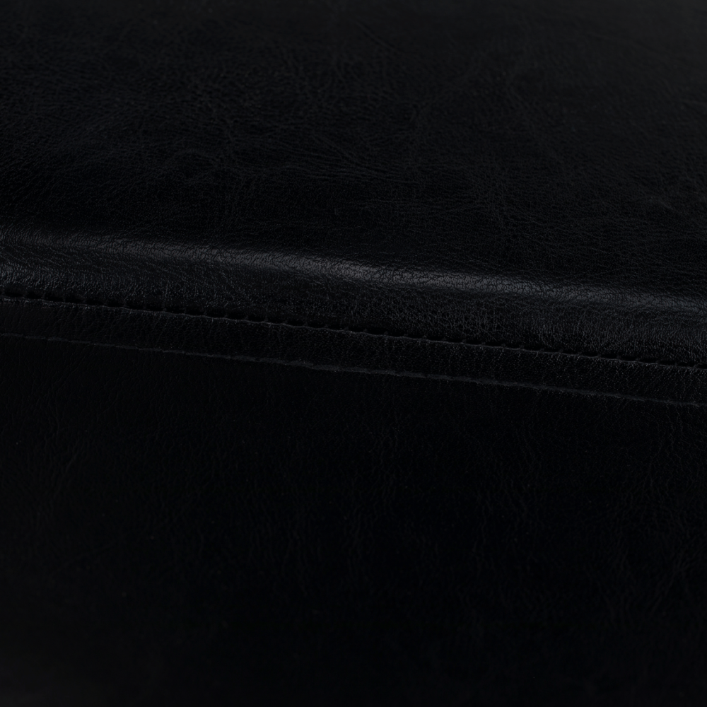 Taburet, černá textilní kůže, NIKI