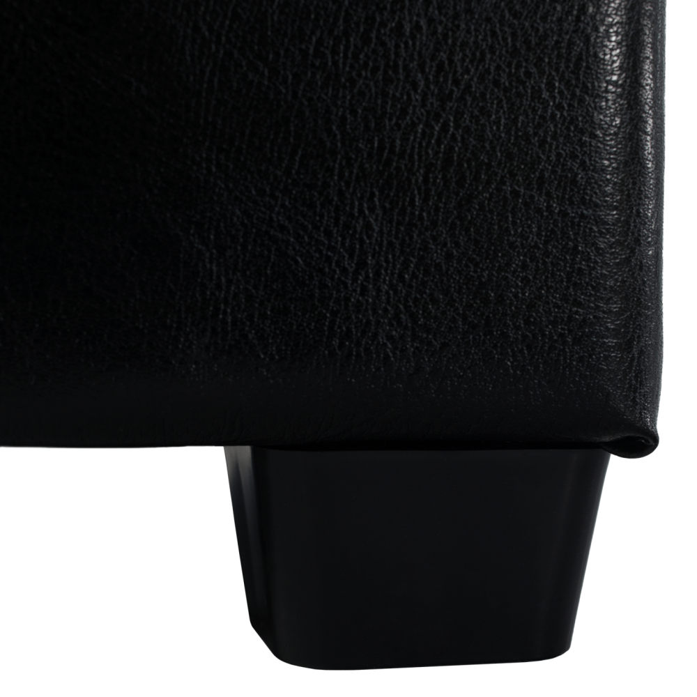 Taburet, černá textilní kůže, NIKI