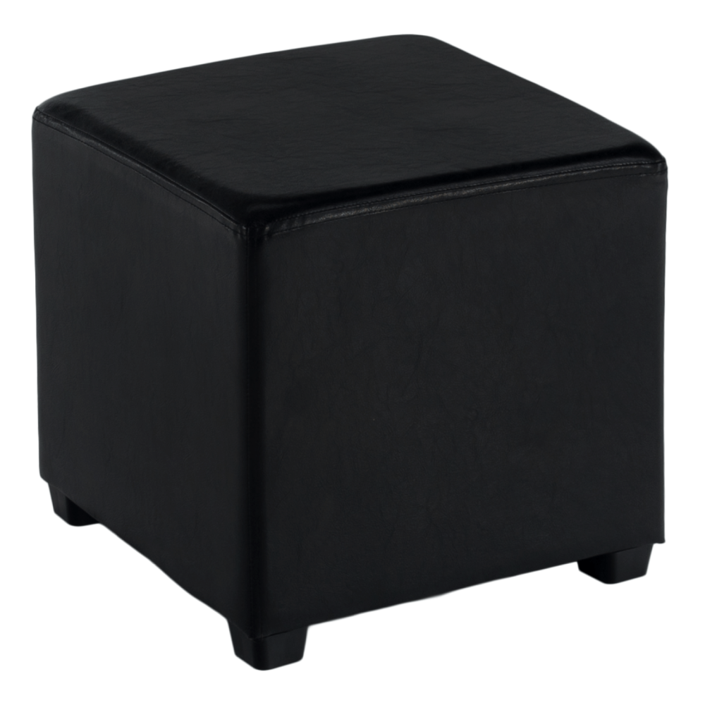 Taburet, černá textilní kůže, NIKI