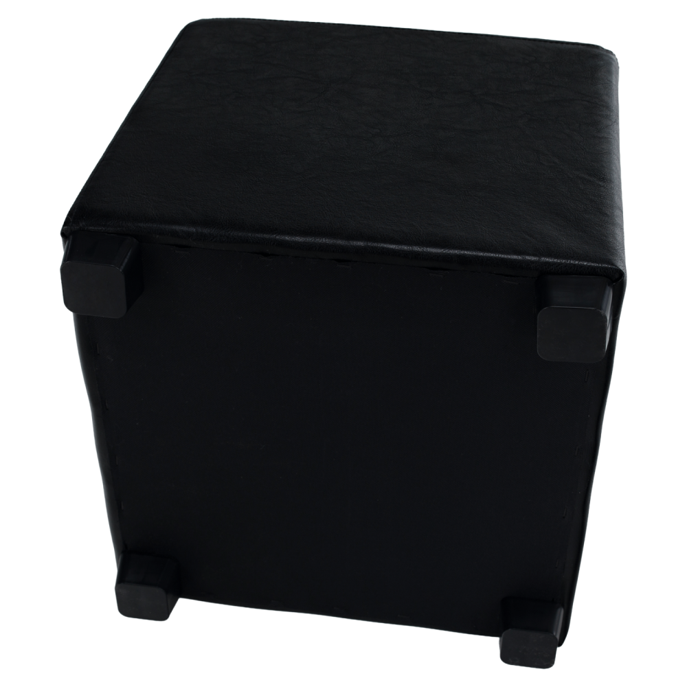 Taburet, černá textilní kůže, NIKI