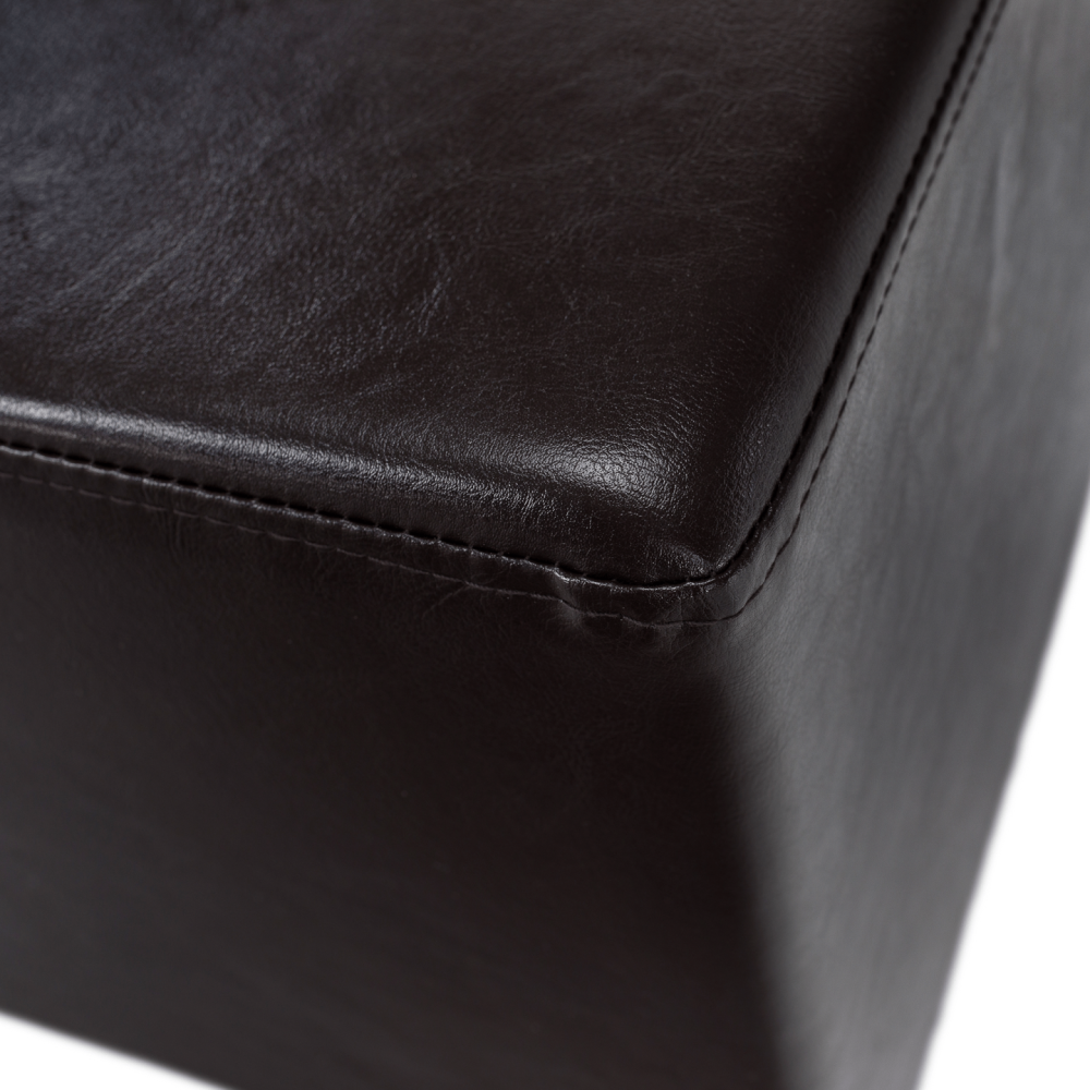 Taburet, tmavohnědá textilní kůže, NIKI NEW