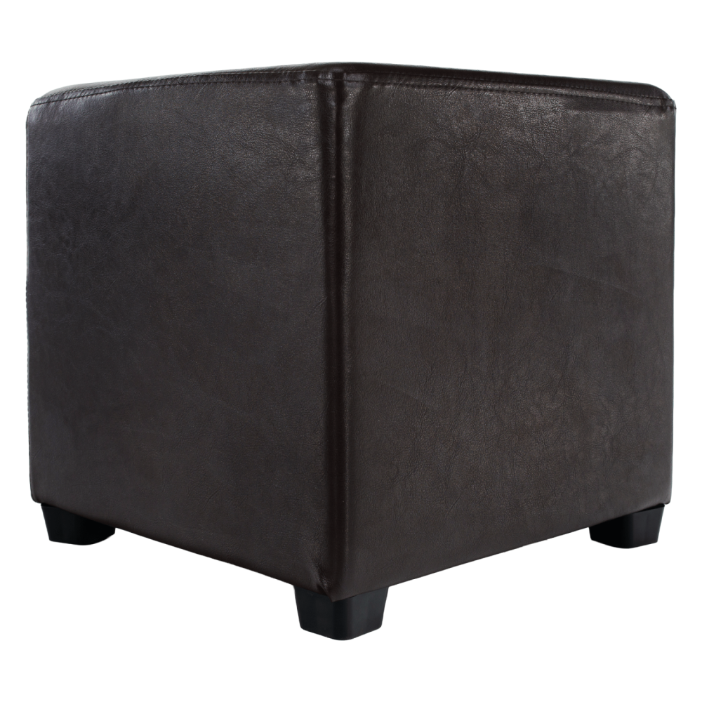 Taburet, tmavohnědá textilní kůže, NIKI NEW