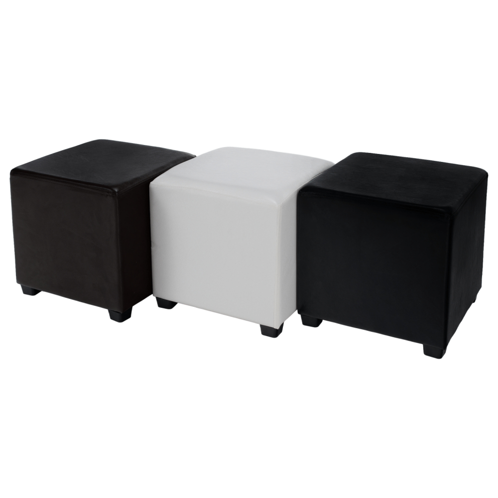 Taburet, tmavohnědá textilní kůže, NIKI NEW