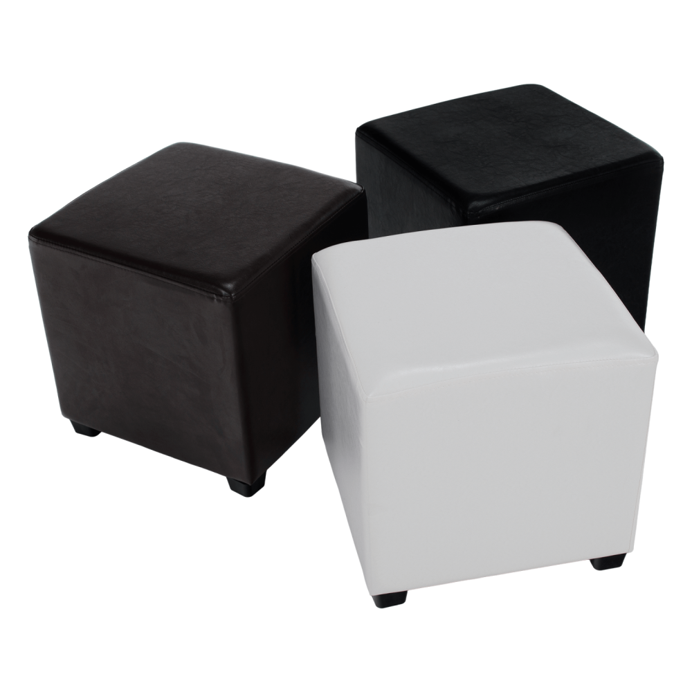 Taburet, tmavohnědá textilní kůže, NIKI NEW