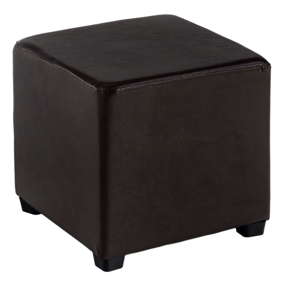 Taburet, tmavohnědá textilní kůže, NIKI NEW