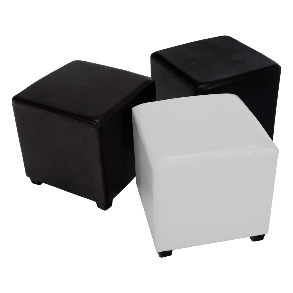 Taburet, tmavohnědá textilní kůže, NIKI NEW