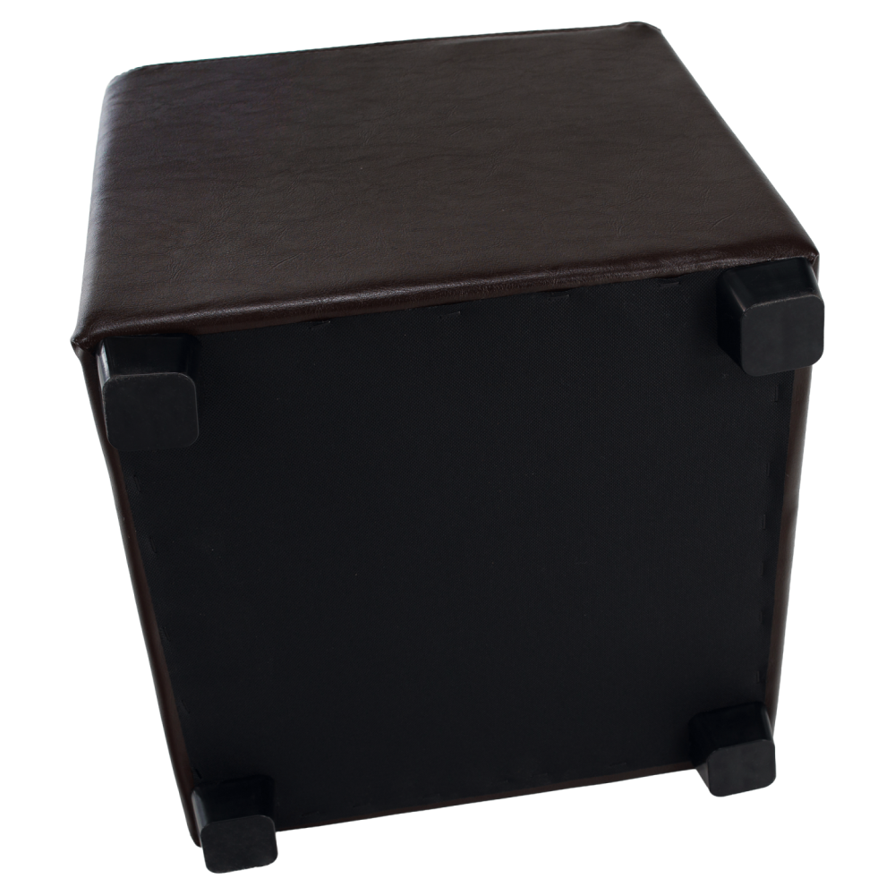 Taburet, tmavohnědá textilní kůže, NIKI NEW