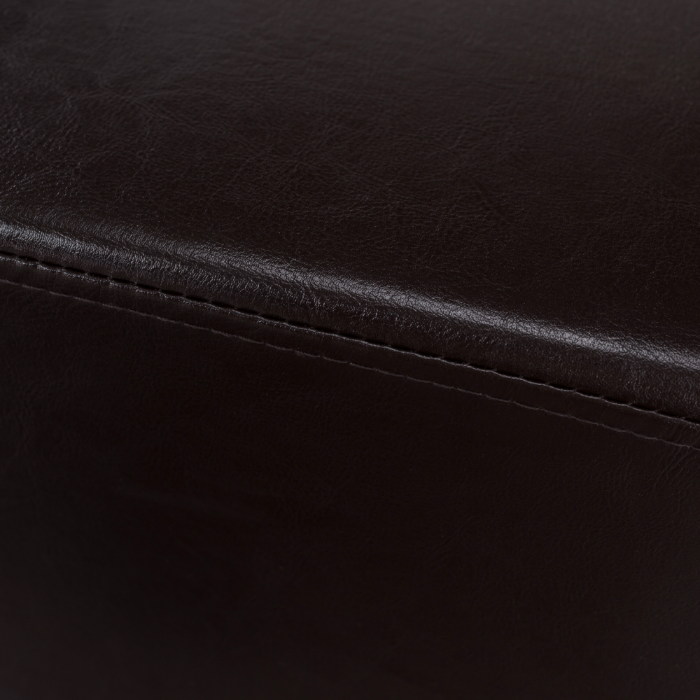 Taburet, tmavohnědá textilní kůže, NIKI NEW