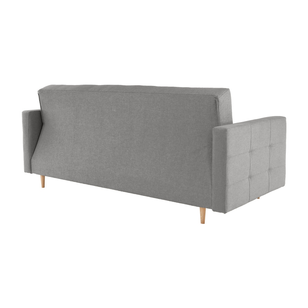 Celočalouněný 3-sed, látka šedá, AMEDIA