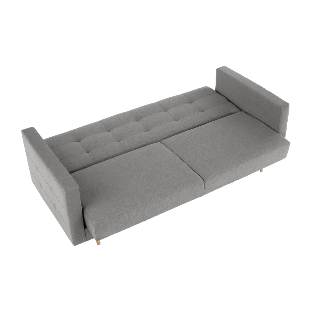 Celočalouněný 3-sed, látka šedá, AMEDIA