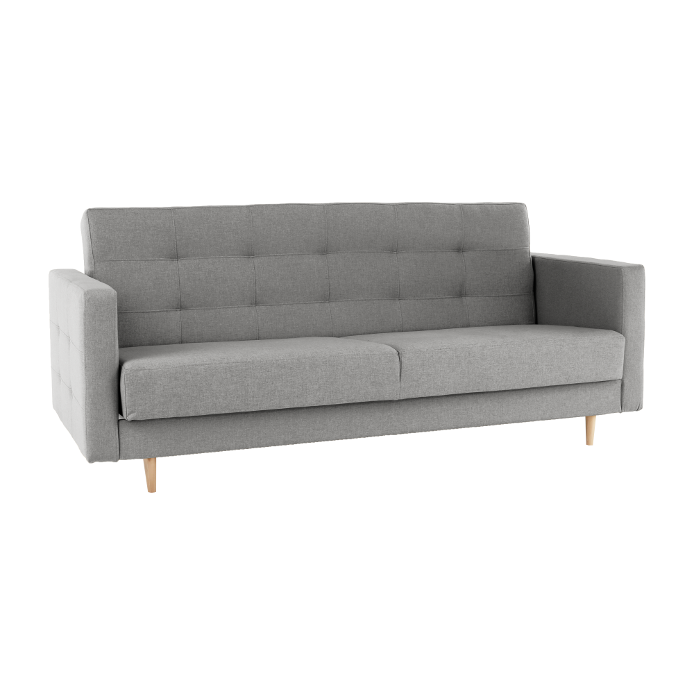 Celočalouněný 3-sed, látka šedá, AMEDIA