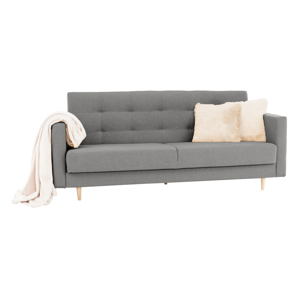 Celočalouněný 3-sed, látka šedá, AMEDIA