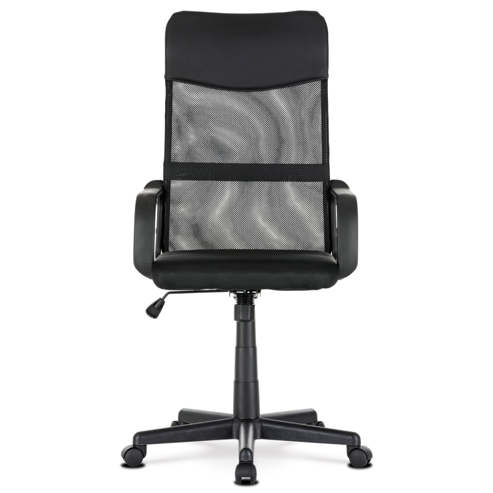KA-L601 BK - Kancelářská židle, potah černá ekokůže a síťovina MESH, houpací mechanismus