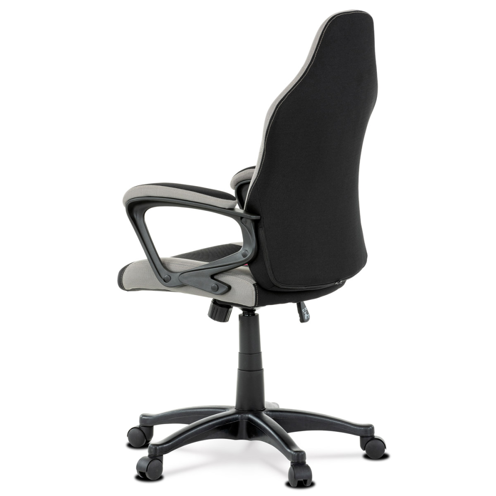 KA-L611 PINK - Kancelářská a herní židle, potah růžová, šedá a černá látka, houpací mechanismus