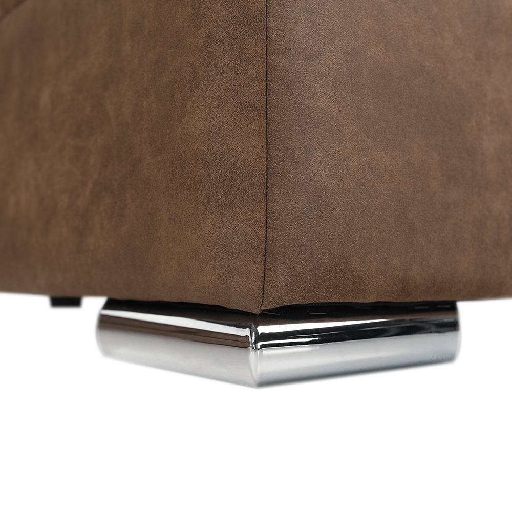 Sedací souprava, látka hnědá / světle fialová, levá, LANZA