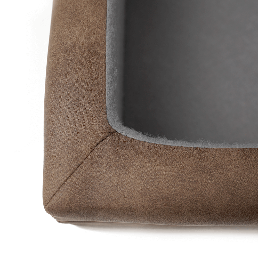 Sedací souprava, látka hnědá / světle fialová, levá, LANZA