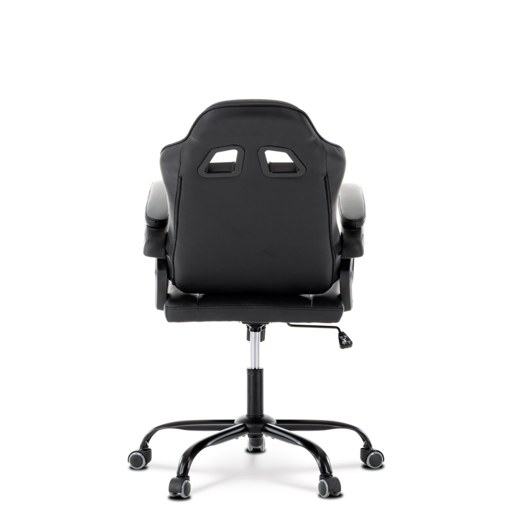 KA-L626 GREY - Herní křeslo, šedá a černá ekokůže, houpací mechanika, opěrák 135°